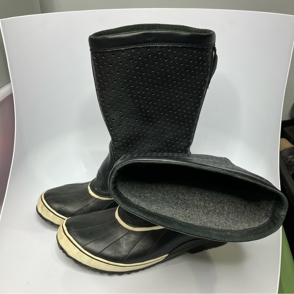 Sorel Sorelli tall insulated rain boots black size 12β - Picture 4 of 10